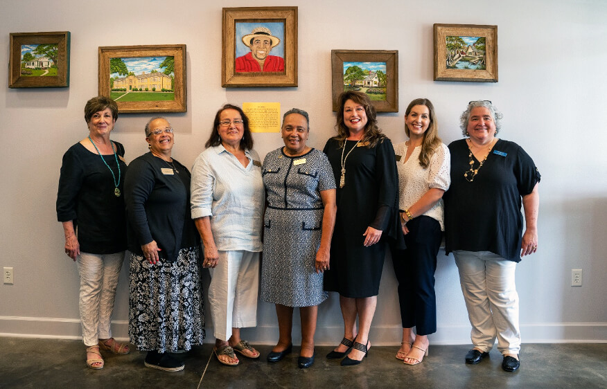 Group photo of the library board members at Pointe Coupee library.